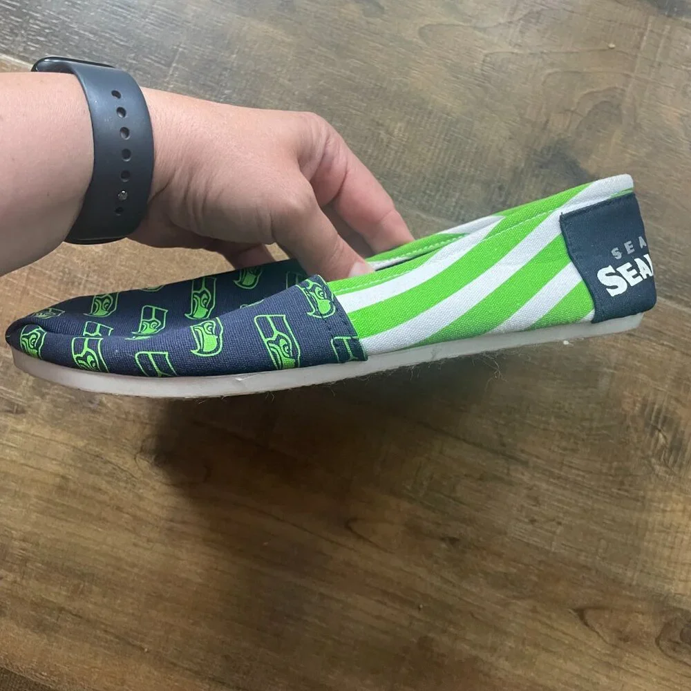 Seattle Seahawks Women's Canvas Flats — Size Medium — New Condition‎